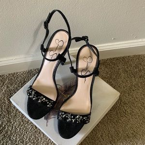 Sparkly black shoes from Jessica Simpson. Size 10M.